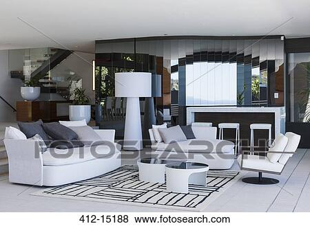 Modern living room View Large Photo Image Stock Photo - Modern living room. Fotosearch