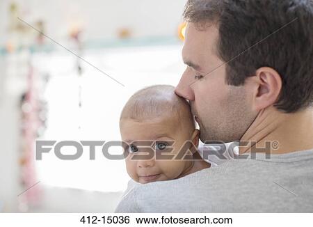 Father kissing baby boy View Large Photo Image Stock Photograph - Father kissing baby boy. Fotosearch