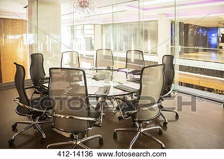 Empty conference room in office View Large Photo Image Stock Photograph - Empty conference room in office. Fotosearch