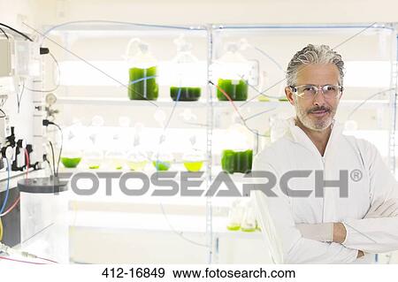 Portrait of confident botanist in laboratory View Large Photo Image Stock Photo - Portrait of confident botanist in laboratory. Fotosearch
