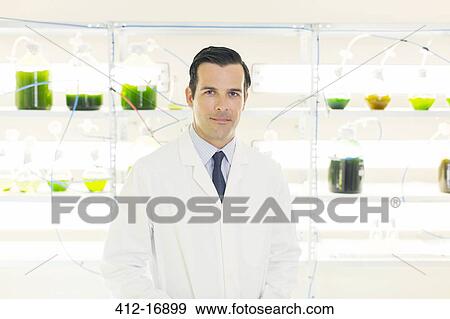 Portrait of confident scientist in laboratory View Large Photo Image Stock Photo - Portrait of confident scientist in laboratory. Fotosearch