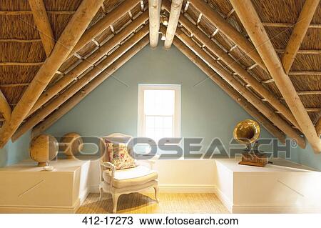 Stock Image - Armchair in luxury attic. Fotosearch
