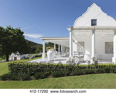 Stock Image - Luxury house with porch. Fotosearch