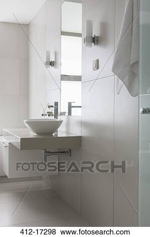 Sink in modern bathroom View Large Photo Image Stock Photo - Sink in modern bathroom. Fotosearch