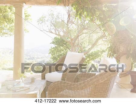 Stock Image - Sunny luxury patio. Fotosearch