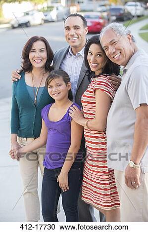 Portrait of happy multi-generation family View Large Photo Image Stock Image - Portrait of happy multi-generation family. Fotosearch