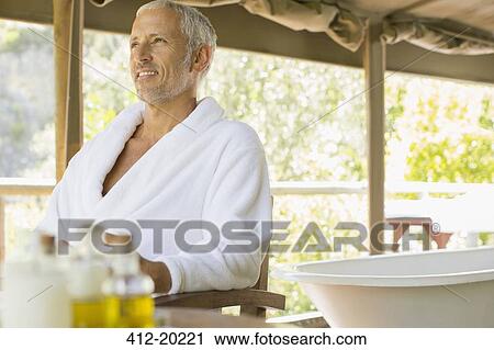 Man relaxing in spa View Large Photo Image Stock Image - Man relaxing in spa. Fotosearch