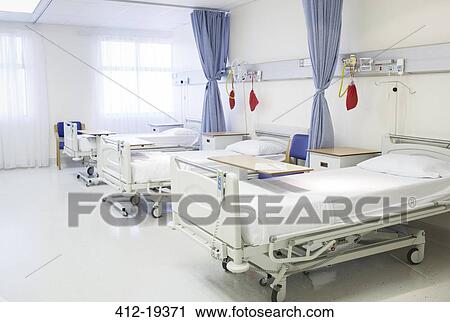Empty beds in hospital room View Large Photo Image Stock Image - Empty beds in hospital room. Fotosearch