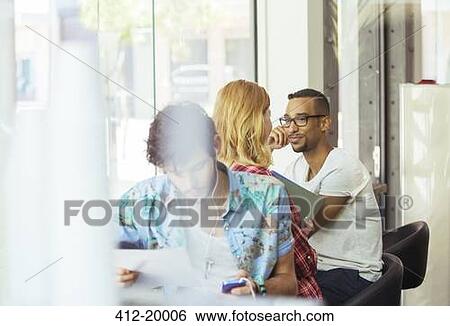 People working in cafe View Large Photo Image Stock Photograph - People working in cafe. Fotosearch