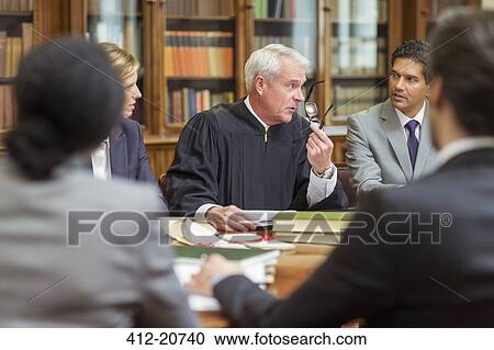 Judge and lawyers talking in chambers View Large Photo Image Stock Image - Judge and lawyers talking in chambers. Fotosearch
