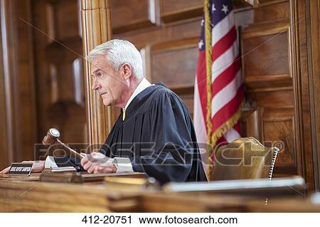 Judge banging gavel in court View Large Photo Image Stock Image - Judge banging gavel in court. Fotosearch