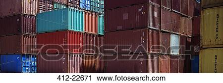 Stacked cargo containers View Large Photo Image Stock Image - Stacked cargo containers. Fotosearch