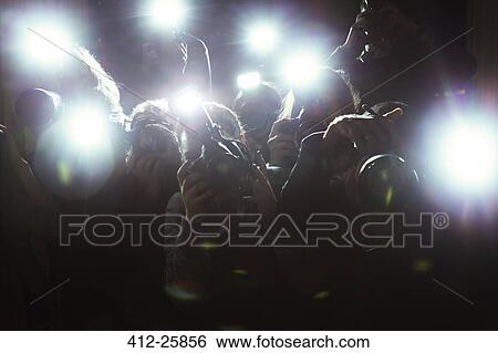 Close up of paparazzi photographers pointing cameras View Large Photo Image Stock Photograph - Close up of paparazzi photographers pointing cameras. Fotosearch