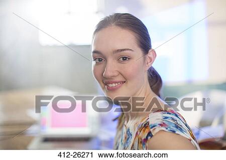 Portrait smiling businesswoman View Large Photo Image Stock Image - Portrait smiling businesswoman. Fotosearch