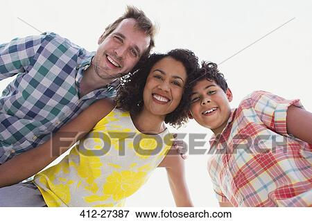 Portrait enthusiastic family View Large Photo Image Stock Photo - Portrait enthusiastic family. Fotosearch