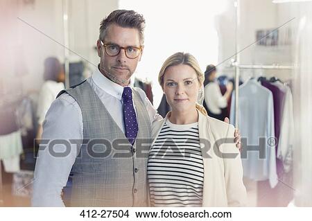 Picture - Portrait confident fashion designers in office. Fotosearch