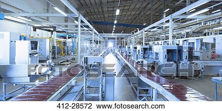 Conveyor belts and machinery in factory View Large Photo Image Stock Image - Conveyor belts and machinery in factory. Fotosearch