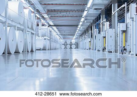 Large paper spools in printing plant View Large Photo Image Stock Image - Large paper spools in printing plant. Fotosearch