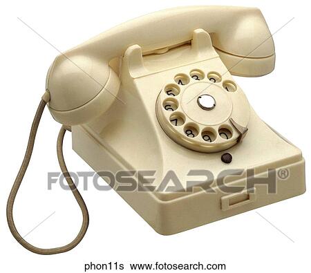 Maker: Bell Telephone Model: - Year: 1942 3/4 view All white body and receiver, rotary dial View Large Photo Image Stock Photograph - Maker: Bell Telephone Model: - Year: 1942 3/4 view All white body and receiver, rotary dial. Fotosearch