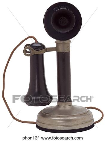 Maker: Kellogg Switchboard & Supply Co. Model: Candle Stick Year: 1920 Front view Candle stick phone, tall black body with silver trim View Large Photo Image Stock Image - Maker: Kellogg Switchboard & Supply Co. Model: Candle Stick Year: 1920 Front view Candle stick phone, tall black body with silver trim. Fotosearch