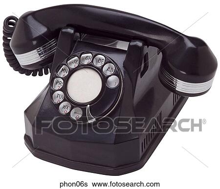 Maker: Monophone Model: - Year: 1934 3/4 View Black body, black receiver with silver trim, rotary dial. Telephone View Large Photo Image Stock Photograph - Maker: Monophone Model: - Year: 1934 3/4 View Black body, black receiver with silver trim, rotary dial. Telephone. Fotosearch