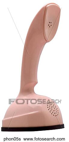 Stock Photograph - Maker: N Electric Co. Model: Ericofon Year: 1959 3/4 View One piece pink phone Telephone. Fotosearch