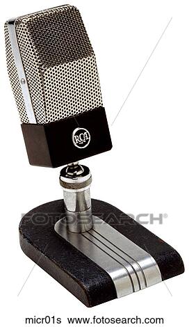 Stock Photograph - Maker: RCA Model: 74B Year: 1936 3/4 View Microphone. Fotosearch