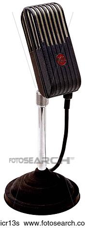 Stock Photograph - Maker: RCA Model: Ribbon (type D) Year: 1938 3/4 View Microphone . Fotosearch