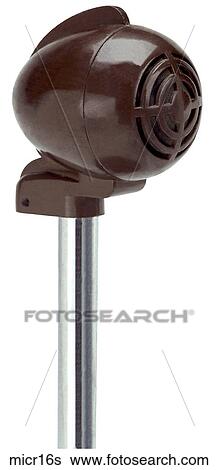 Stock Photograph - Maker: Sure Model: Crystal Year: 1940 3/4 View Microphone . Fotosearch