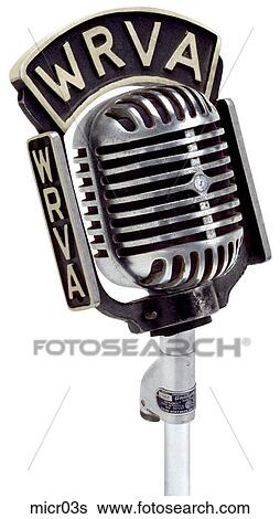 Stock Photograph - Maker: Sure with Flag Model: 555s Year: 1936 3/4 View Microphone . Fotosearch