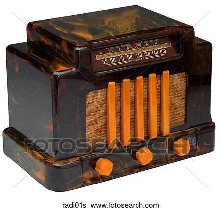 Maker: Addisson Model: Cathedral Year: 1938 3/4 View Brown marble body, orange knobs, orange columns over speaker Radio View Large Photo Image Stock Photograph - Maker: Addisson Model: Cathedral Year: 1938 3/4 View Brown marble body, orange knobs, orange columns over speaker Radio . Fotosearch