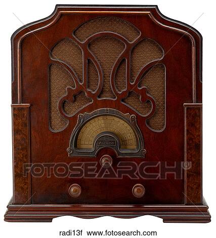 Maker: Ward`s Model: Airline Year: 1930`s Front View All brown wood, decorative style speaker Radio View Large Photo Image Stock Image - Maker: Ward`s Model: Airline Year: 1930`s Front View All brown wood, decorative style speaker Radio. Fotosearch
