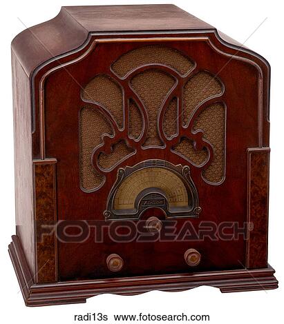 Maker: Ward`s Model: Airline Year: 1930`s 3/4 View All brown wood, decorative style speaker Radio View Large Photo Image Stock Photograph - Maker: Ward`s Model: Airline Year: 1930`s 3/4 View All brown wood, decorative style speaker Radio. Fotosearch