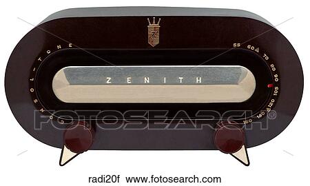Maker: Zenith Model: Table, #H511, Consul-tone Year: 1949 Front View Dark burgandy body, lighter burgandy accents, small standing legs Radio View Large Photo Image Stock Image - Maker: Zenith Model: Table, #H511, Consul-tone Year: 1949 Front View Dark burgandy body, lighter burgandy accents, small standing legs Radio. Fotosearch