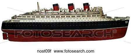Maker: Unknown Model: Queen Mary Year 1930`s Front View Wooden ship model of the Queen Mary Nostalgic Memorabilia View Large Photo Image Stock Image - Maker: Unknown Model: Queen Mary Year 1930`s Front View Wooden ship model of the Queen Mary Nostalgic Memorabilia . Fotosearch