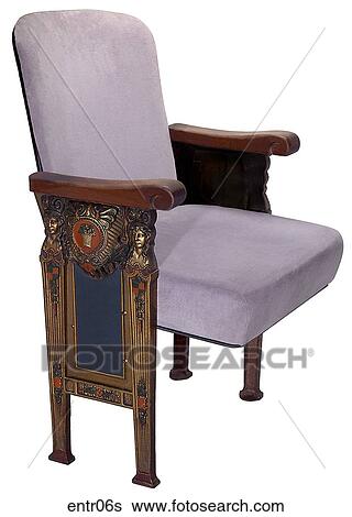 Maker: Heywood Rakefield Model: 1262 Year: 1934 3/4 View Art deco theatre chair, blue velvet with gold and blue art deco embossed panels on sides Entertainment View Large Photo Image Stock Photograph - Maker: Heywood Rakefield Model: 1262 Year: 1934 3/4 View Art deco theatre chair, blue velvet with gold and blue art deco embossed panels on sides Entertainment . Fotosearch