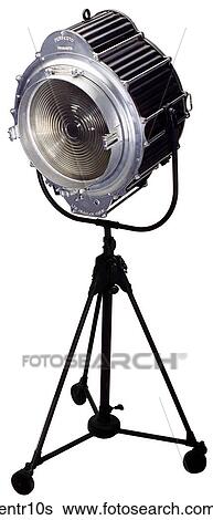 Maker: Perfecto Products Model: Unknown Year: 1950 3/4 View 10K movie light, large light on roll-around stand Entertainment View Large Photo Image Stock Photograph - Maker: Perfecto Products Model: Unknown Year: 1950 3/4 View 10K movie light, large light on roll-around stand Entertainment . Fotosearch