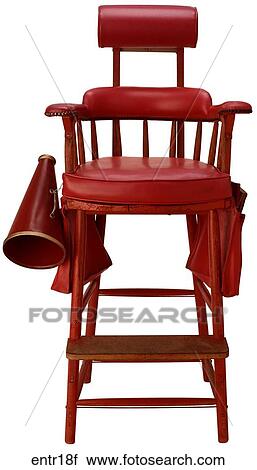 Maker: Unknown Model: High-back with pockets and megaphone Year: Unknown Front View Red Director Chair Entertainment View Large Photo Image Stock Image - Maker: Unknown Model: High-back with pockets and megaphone Year: Unknown Front View Red Director Chair Entertainment . Fotosearch