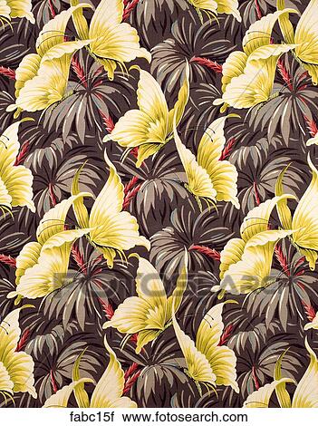 Style: Hollywood Grey & Red flowers w/Yellow butterflies Fabrics View Large Photo Image Stock Image - Style: Hollywood Grey & Red flowers w/Yellow butterflies Fabrics. Fotosearch