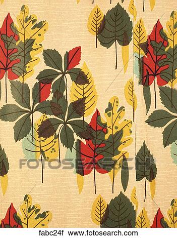 Style: Modern Nature Yellow, Red & Green leaves like trees Fabrics View Large Photo Image Stock Image - Style: Modern Nature Yellow, Red & Green leaves like trees Fabrics . Fotosearch