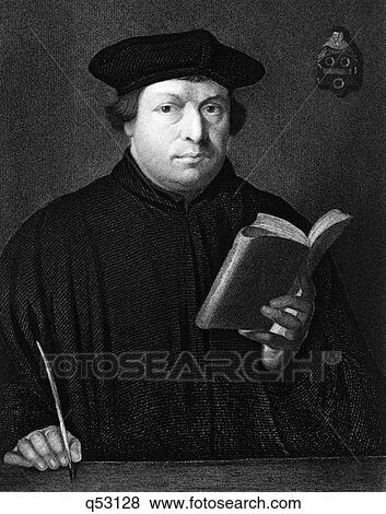 肖像画 マーティン Luther 14 1546 偉人 ドイツ語 リーダー プロテスタント 改革 宗教的な立てどい Avter 絵 によって Holbein 写真館 イメージ館 Q Fotosearch