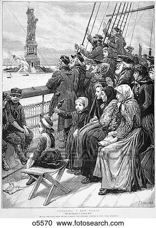 1892 Drawing Group Of Immigrants Huddled On Ship Deck Waving At Statue Of Liberty New York City Leave Arrive Hope Settle Travel View Large Photo Image Stock Image - 1892 Drawing Group Of Immigrants Huddled On Ship Deck Waving At Statue Of Liberty New York City Leave Arrive Hope Settle Travel. Fotosearch