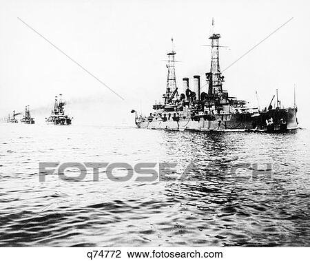 1909 Great White Fleet Us Navy Uss Ship Connecticut Leading North Atlantic Fleet Off Virginia Cape Retro View Large Photo Image Stock Image - 1909 Great White Fleet Us Navy Uss Ship Connecticut Leading North Atlantic Fleet Off Virginia Cape Retro. Fotosearch