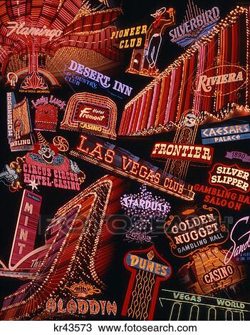 1960S 1970S Las Vegas Neon Signs View Large Photo Image Stock Image - 1960S 1970S Las Vegas Neon Signs. Fotosearch