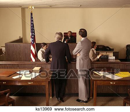 1970 1970S 2 Attorney From Back Looking At African-American Judge Court Courts Courtroom Room Law Judges Lawyers Legal View Large Photo Image Stock Photo - 1970 1970S 2 Attorney From Back Looking At African-American Judge Court Courts Courtroom Room Law Judges Lawyers Legal . Fotosearch