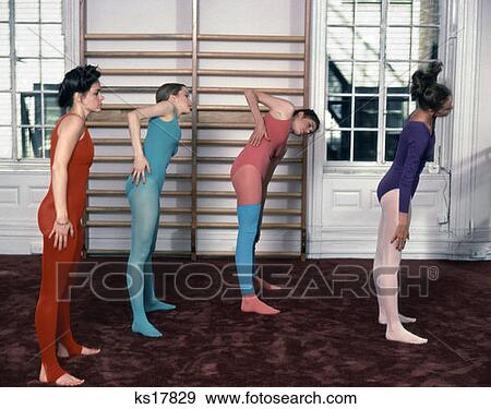 1970 1970S 4 Women Group Pastel Leotards Tights Leg Warmers Warming Up Gym Ballet Bar Studio Exercise Warmup Aerobics View Large Photo Image Stock Photo - 1970 1970S 4 Women Group Pastel Leotards Tights Leg Warmers Warming Up Gym Ballet Bar Studio Exercise Warmup Aerobics. Fotosearch