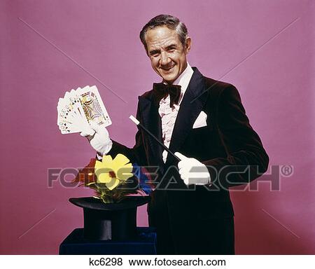 1970 1970S Retro Magician Trick View Large Photo Image Stock Photo - 1970 1970S Retro Magician Trick . Fotosearch