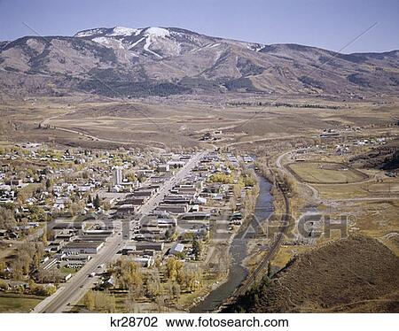 1970 1970S Retro Steamboat Springs Colorado View Large Photo Image Stock Image - 1970 1970S Retro Steamboat Springs Colorado . Fotosearch