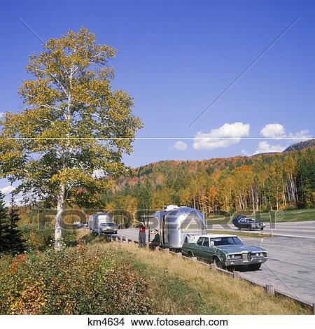 1970 1970S Trailer Camper Camping People View Large Photo Image Picture - 1970 1970S Trailer Camper Camping People . Fotosearch