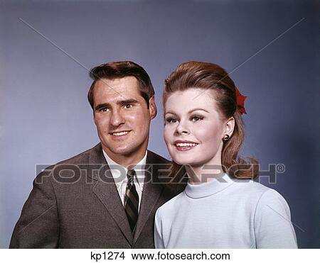 1970S Couple Man Woman Smiling View Large Photo Image Picture - 1970S Couple Man Woman Smiling. Fotosearch